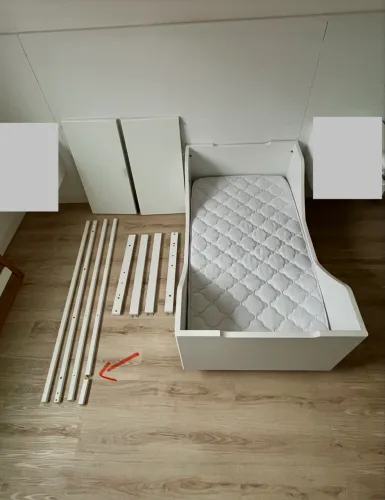 Berço Somniare LM - 2116 - Branco com madeira - Pouquíssimo uso