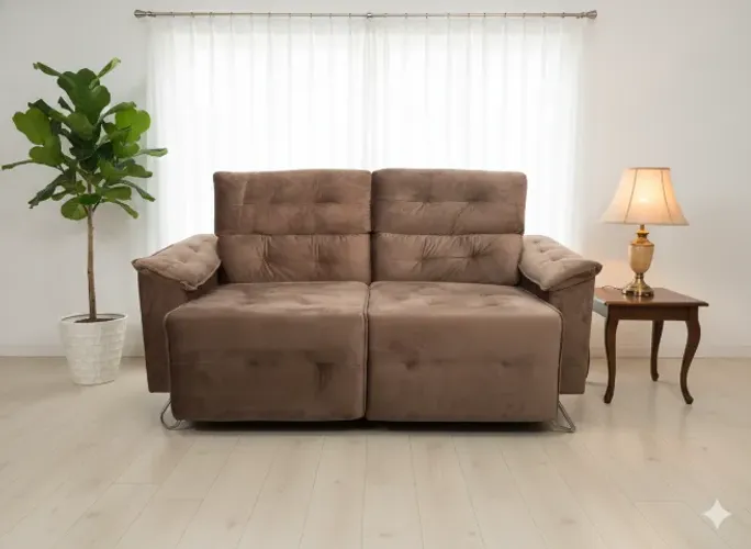 Sofá Retrátil Reclinável Novo Mostruário