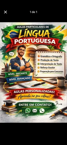 Aulas de reforço Língua Portuguesa 