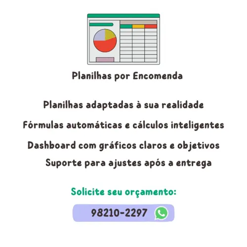 Planilhas Sob Encomenda 