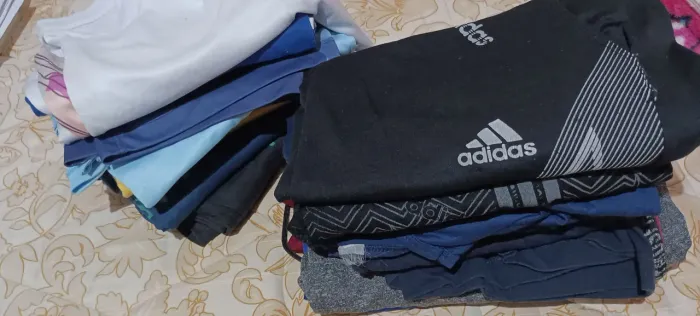 Roupas para doação.