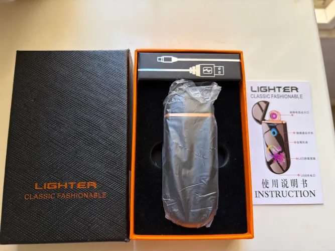 Isqueiro Elétrico Recarregavel colecionável + Case Cigarrilha