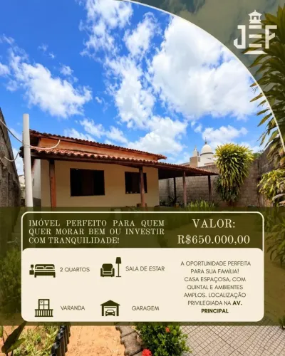 Imóvel para venda possui 161 metros quadrados com 2 quartos em Centro - Paracuru - CE
