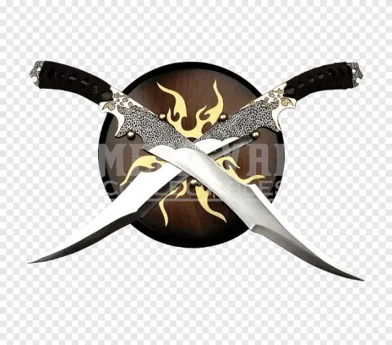 Adagas élficas Legolas O Senhor dos Anéis com suporte