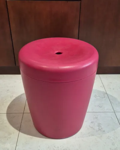 Banco Baú Plástico Tramontina Organizador Multifuncional - Vermelho