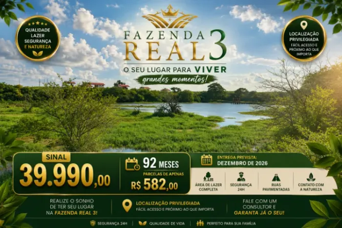 Fazenda Real 3 - Oportunidade Exclusiva 