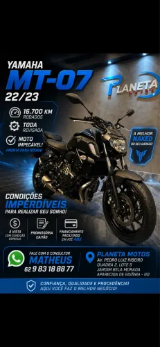 YAMAHA MT-07 689CC ANO 2022/2023