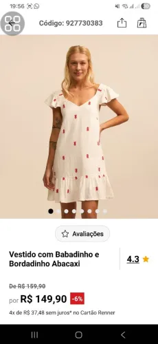 Vestido renner blue steel G