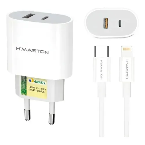 Carregador Iphone Lightning Turbo 50w Com Usb-a e Usb-c *ENTREGA GRÁTIS*