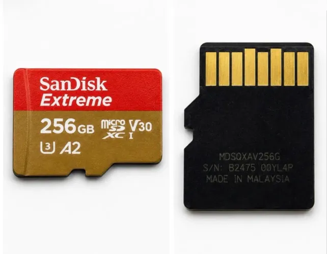 Cartão de Memória SanDisk Extreme 256GB Original V30 U3 A2