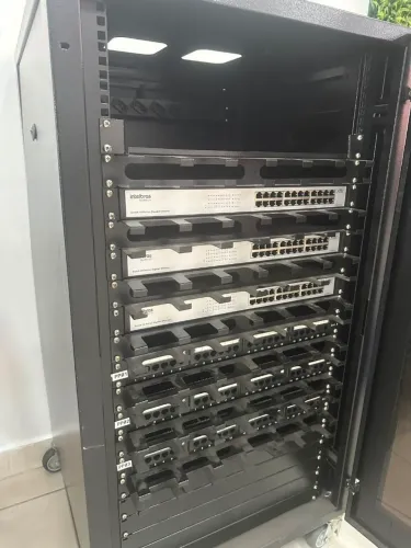 Rack de Rede Servidor Completo - Pronto para Uso (Intelbras & Organizadores)