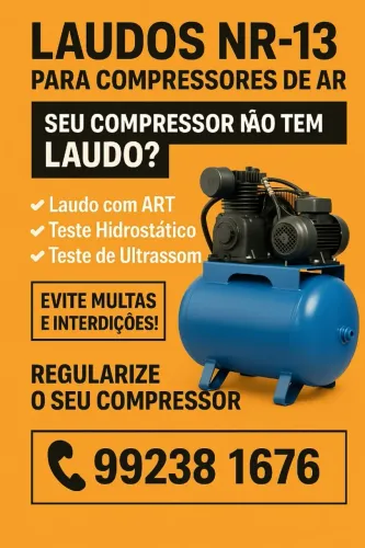 LAUDOS NR-13 PARA COMPRESSORES DE AR