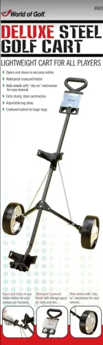 JEF World of Golf Deluxe Steel Golf Cart (Novo Custa R$932) 