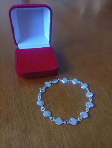 Pulseira Concha Prata 925 Novas Legítimas