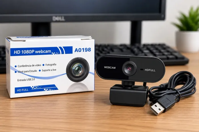 Webcam 1080p Full HD para PC e Notebook | Câmera USB