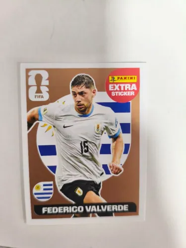 Figurinha Extra Sticker Valverde Bronze Uruguai Copa 2026
