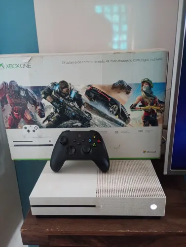 Xbox One S 500GB Completo Original Caixa + Controle Original