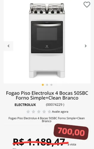 Fogão Eletrolux 4 Bocas