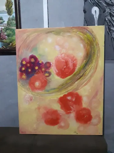 Tela 60x75 datada 09/12/98 artista Maria Rosario g Alvares