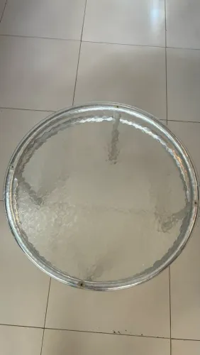 Centro de inox e vidro
