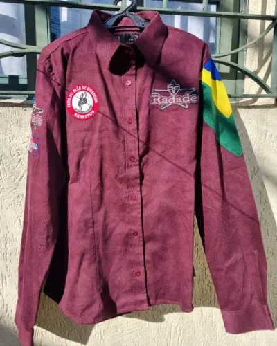 Camisa Country Bordada Masculina Feminina Radade Slim