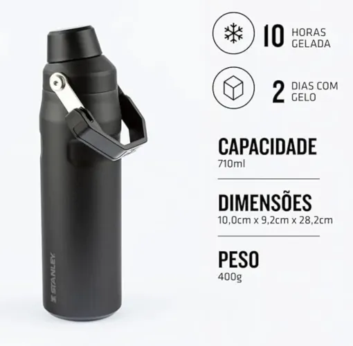 Garrafa Stanley Aerolight Fast Flow 710ml + Bota de Proteção Original PACCO