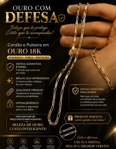 Lindo cordão de ouro com defesa!!!