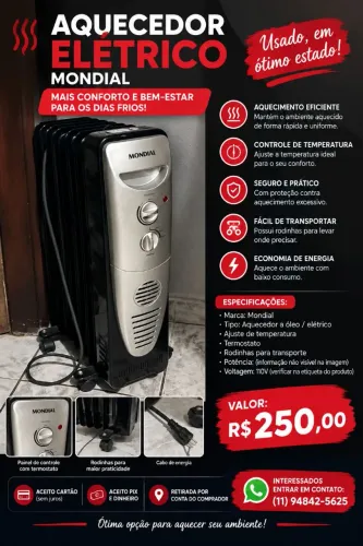 Aquecedor elétrico mondial