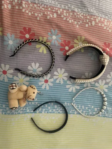 Kit de tiaras diversas + Chaveiro urso de brinde