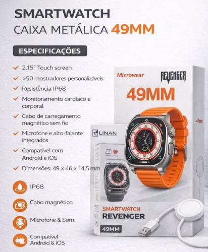 Relógio SmartWatch Revenger Ultra 49mm.