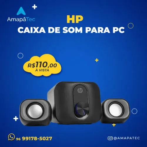 Caixa De Som HP 2x3W RMS 2.0 USB