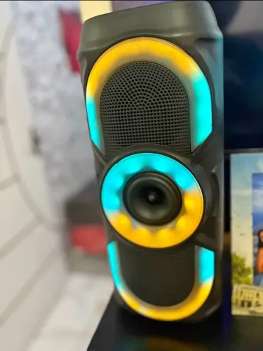 Caixa de som Led Bluetooth potente