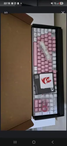 Teclado rosa redragon