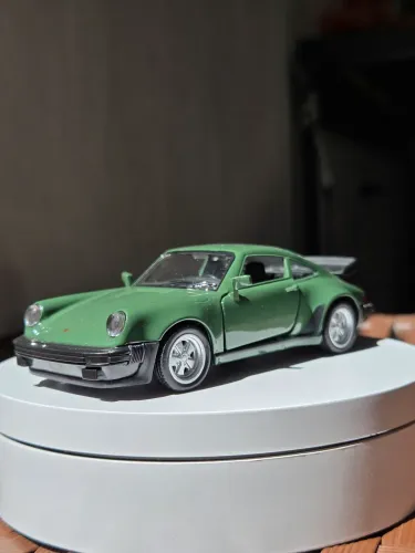 Miniatura Porsche 911 Turbo - Em Metal, Logo Porsche, Pneus Emborrachados