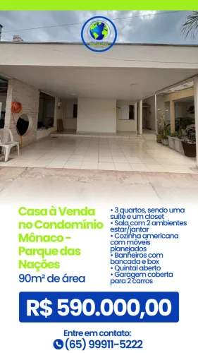 Casa à Venda no Condomínio Mônaco - Parque das Nações
