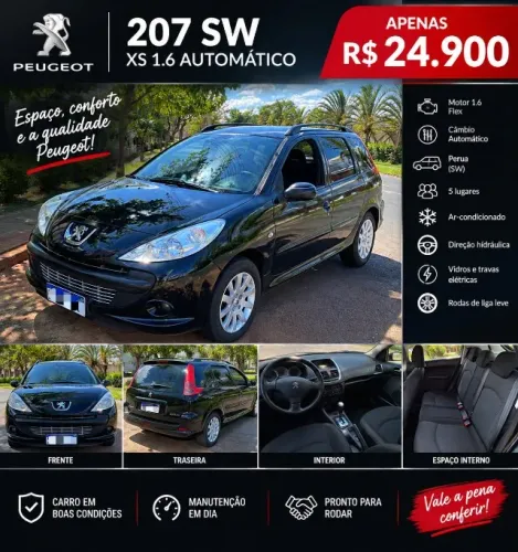 Peugeot 207 SW XS 1.6 Flex 16V 5P Aut. 2009