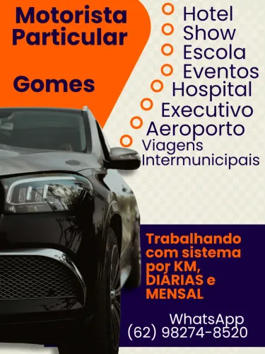 MOTORISTA PARTICULAR COM CARRO