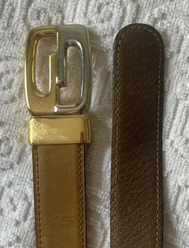 CINTO GUCCI ORIGINAL COURO MARROM 