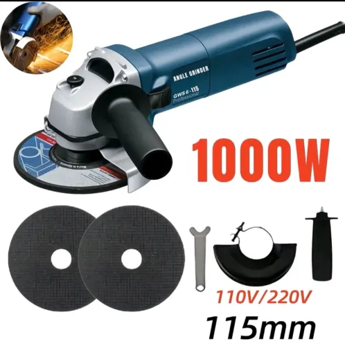 KINETX Esmerilhadeira Lixadeira Angular 1000W 115mm 11000rpm Dupla Voltagem 110V 220V