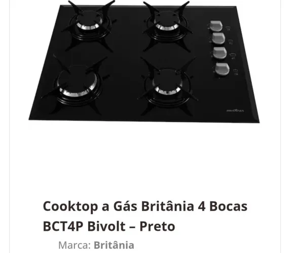Cooktop 4 bocas novo lacrado!