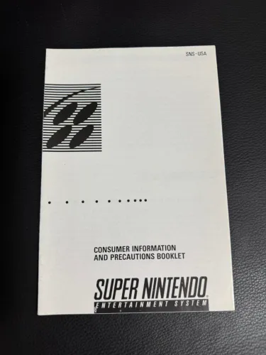Manual Original Super Nintendo