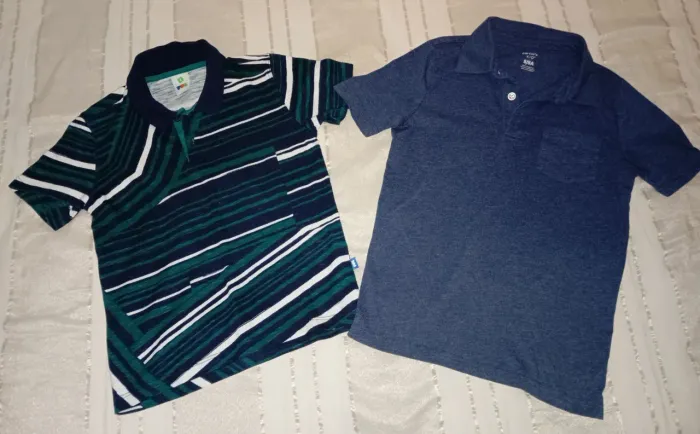 2 Camisas polo infantil T. 8 anos