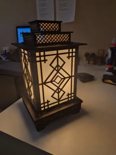 Luminária Decorativa Estilo Oriental - Luz Quente Aconchegante
