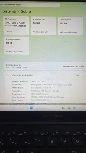 Notebook ASUS Ryzen 5 top, abaixo do preço de mercado