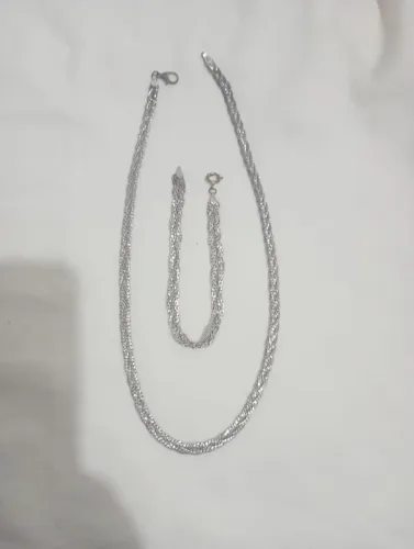 Conjunto de prata feminina