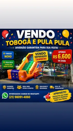 Vendo Pula Pula e Tobogã