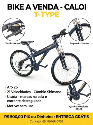 Bike caloi aro 26 usada entrego gratis