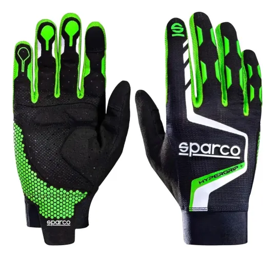 Luva Grip Silicone Simulador Corrida Sparco Cor Verde Tamanho 10