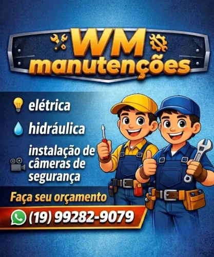 WM Manutenções especializadas em elétrica. hidráulica, Câmeras e etc
