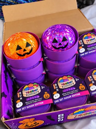 Squishy Halloween Dumpling Caixa Surpresa Brinquedo Antiestresse Macio